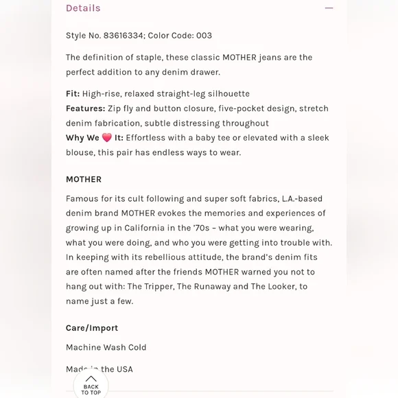 NWT Mother Superior the Rambler Zip Flood black denim jeans size 33 - Picture 7 of 12